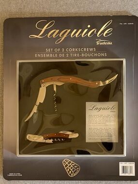Laguiole Brown and Silver Set of 2 Corkscrews